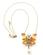 Authentic! Dolce &amp; Gabbana Spring 18k Yellow Gold Citrine Butterfly Neck... - £3,150.16 GBP