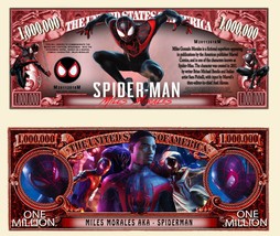 5 Pack Spider-Man Miles Morales Dollar Bills Funny Money Collectible Novelty - £4.73 GBP