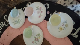 LEFTON FINE CHINA SNACK PLATE & CUP SET of four NE2108 image 2