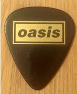 Oasis Black Guitar Pick Gold Logo Rock Plectrum - £3.92 GBP