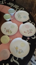 LEFTON FINE CHINA SNACK PLATE & CUP SET of four NE2108 image 4