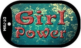 Girl Power Novelty Metal Dog Tag Necklace DT-7994 - £12.74 GBP