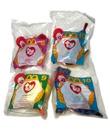 Vintage 1996 McDonald&#39;s Ty Teenie Beanie Babies Lot of 4 Quacks Snort Li... - $276.80 MXN