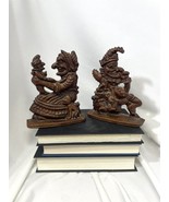 Nice VINTAGE Rare Punch &amp; Judy Cast Iron Bookend  Bookends Signed EMIG  ... - $94.92 CAD