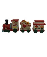 Vintage Hand Painted Porcelain Bisque Christmas Train Santa Claus Made i... - €16,30 EUR