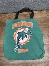 Vintage Miami Dolphins Tote Bag Faded Canvas NFL Football Hand Strap CV - $7.92