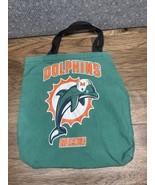 Vintage Miami Dolphins Tote Bag Faded Canvas NFL Football Hand Strap CV - $145.07 MXN