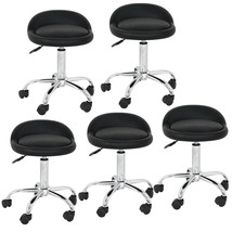 Pack Of 5 Adjustable Hydraulic Massage Rolling Spa Salon Stool Swivel Chair - £197.47 GBP
