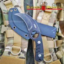 7&quot; Karambit Fixed Blade Knife G10 Handle 3Cr13 Stone Washed Blade Kydex ... - $25.72