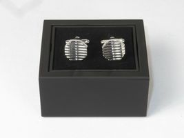 Mens Cufflinks by Vitorofolo Use for French Cuff Shirt V29-3 Silver Plated image 2