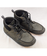 Kuru Quest Mid Hiking Boots Mens 9.5 M Gray Leather Moc Toe Walking - $39.59
