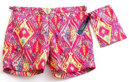 Polo Ralph Lauren Pink Graphic Brief Lined Swim Trunks Water Shorts Men&#39;s NWT - £131.88 GBP