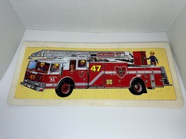 Jumbo Wooden Firetruck Puzzle Ages 3+ Kids Learning Toy - £15.05 GBP