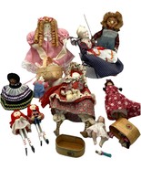 Vintage Folk Art Dolls - Many Artisan Made, Lot of 11 - $47.49