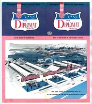 The Diplomat Motel Brochure + Rate &amp; Reservation Cards Washington DC 1950&#39;s - £43.01 GBP