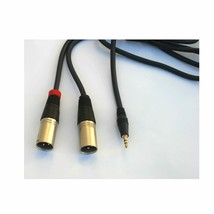 Premium 6Ft 3.5Mm Stereo Male To Dual Xlr Male Audio Y Cable Heavy Duty - $45.99