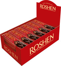 ROSHEN Dark Chocolate 30bars BATONCHIK with Fundant Filling  Made in Ukr... - £20.90 GBP