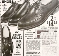 1969 Haband Company Wing Tip Brogues Sneakers Advertisement Shoes Fashio... - $19.99