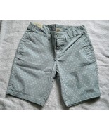 NWT WOMENS GAP THE CITY 10&quot; BERMUDA  SHORTS SIZE 0 BABY BLUE WHITE DOTS - £25.65 GBP