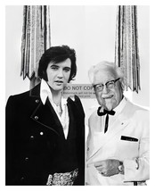Elvis Presley And Colonel Sanders Kfc 8X10 B&amp;W Celebrity Photo - £6.66 GBP