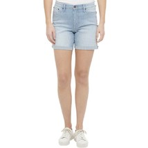 New Calvin Klein Size 6 Jean Shorts Roll Cuff Railroad Stripe Light Blue - $11.48