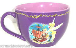 Disney Store Tinker Bell Coffee Mug Fairy Purple Pirate Ship Tink Cup - £39.83 GBP