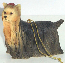 Yorkie Yorkshire Terrier Ornament Christmas Tree Figurine Dog Holiday - £7.95 GBP