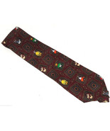 Looney Tunes Mens Neck Tie Necktie Bugs Bunny Daffy Duck Taz Maroon Green - $19.95