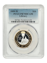 2000-W $10 Library of Congress PCGS PR70DCAM - £1,017.68 GBP
