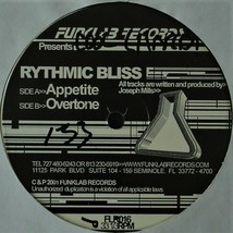 Rythmic Bliss &quot;Appetite / Overtone&quot; 2002 Vinyl 12&quot; Single Breaks ~Rare~ Htf - £14.46 GBP