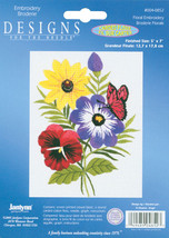 Janlynn Embroidery Kit 5&quot;X7&quot;-Floral-Stitched In Floss - £12.18 GBP
