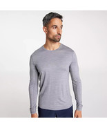 VRST x Smartwool Men&#39;s Long Sleeve Crew Neck Training Shirt Grey Base La... - $59.99