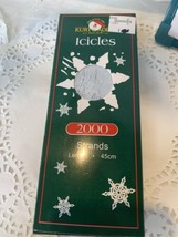 Vintage Kurt S Adler Icicles Christmas Tinsel 2000 Strands 45 cm Long Sealed Box - £6.41 GBP