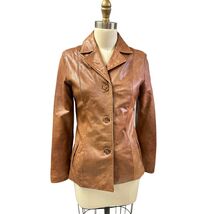 VTG Vera Pelle Italian Leather Jacket Cognac Brown Distressed Notch Coll... - $92.02 VTG Vera Pelle Italian Leather Jacket Cognac Brown Distressed Notch Coll... - $92.02