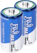 Fuji Enviromax 3200BP2 EnviroMax C Extra Heavy-Duty Batteries- 2 pk- Blue- Stand - £14.38 GBP