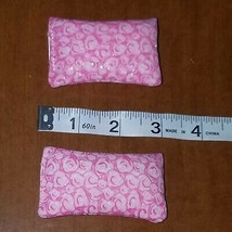 2 Pink Doll Dollhouse Pillows Rose Disney Mattel 2002 Replacement (2.75&quot;... - £7.89 GBP