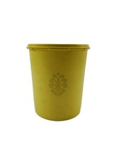 Vintage Yellow Tupperware Canister Servalier Container with Lid 807-7 808-35 - £11.80 GBP