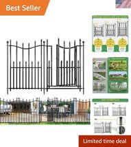 Flexible 10 Panel Temporary Fencing with Gate - 32inH x 22ftL Outdoor Ba... - $235.53