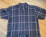 Black Plaid Button Up Short Sleeve Shirt NOS Regal Wear Mens 3XL NEW - £11.89 GBP