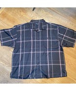 Black Plaid Button Up Short Sleeve Shirt NOS Regal Wear Mens 6XL NEW - £10.60 GBP