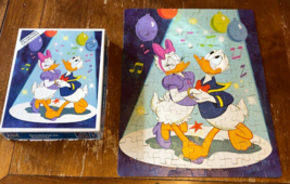 Vintage 1980 Whitman Walt Disney Donald &amp; Daisy Duck Dancing Puzzle 100 Pieces - £15.57 GBP