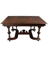 Table Henry II Renaissance Antique French 1900 Wood C-Stretchers Turned ... - £1,760.30 GBP