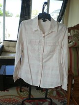 I Heart Ronson Pink Button Down Top Shirt Blouse MEDIUM - £14.67 GBP