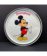 Vintage 70’s DISNEY Disneyland MICKEY MOUSE 11” Round Metal Plate Souven... - £7.04 GBP