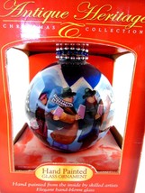 NIB Large Hand Painted Blown Glass Ornament 4&quot; Antique Heritage  No 2 Id... - £10.71 GBP