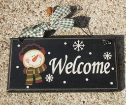  28927W - Welcome  Snowman Sign - £2.33 GBP