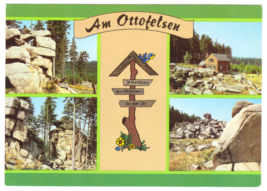 Vtg Postcard-Germany-Am Ottofelsen-Jugendherberge-Multi View-Chrome-GER2 - £4.71 GBP