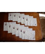 Vtg Cross Stitch Placemats Or Napkins Japanese Cherry Blossom Building 1... - $443.98 MXN