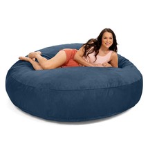 Jaxx 6 Foot Cocoon Large Bean Bag Chair for Adults Microsuede Navy - £179.09 GBP