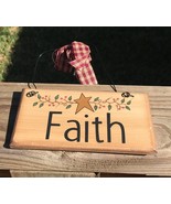  87643F - Faith Primitive Wood Sign  - £2.35 GBP